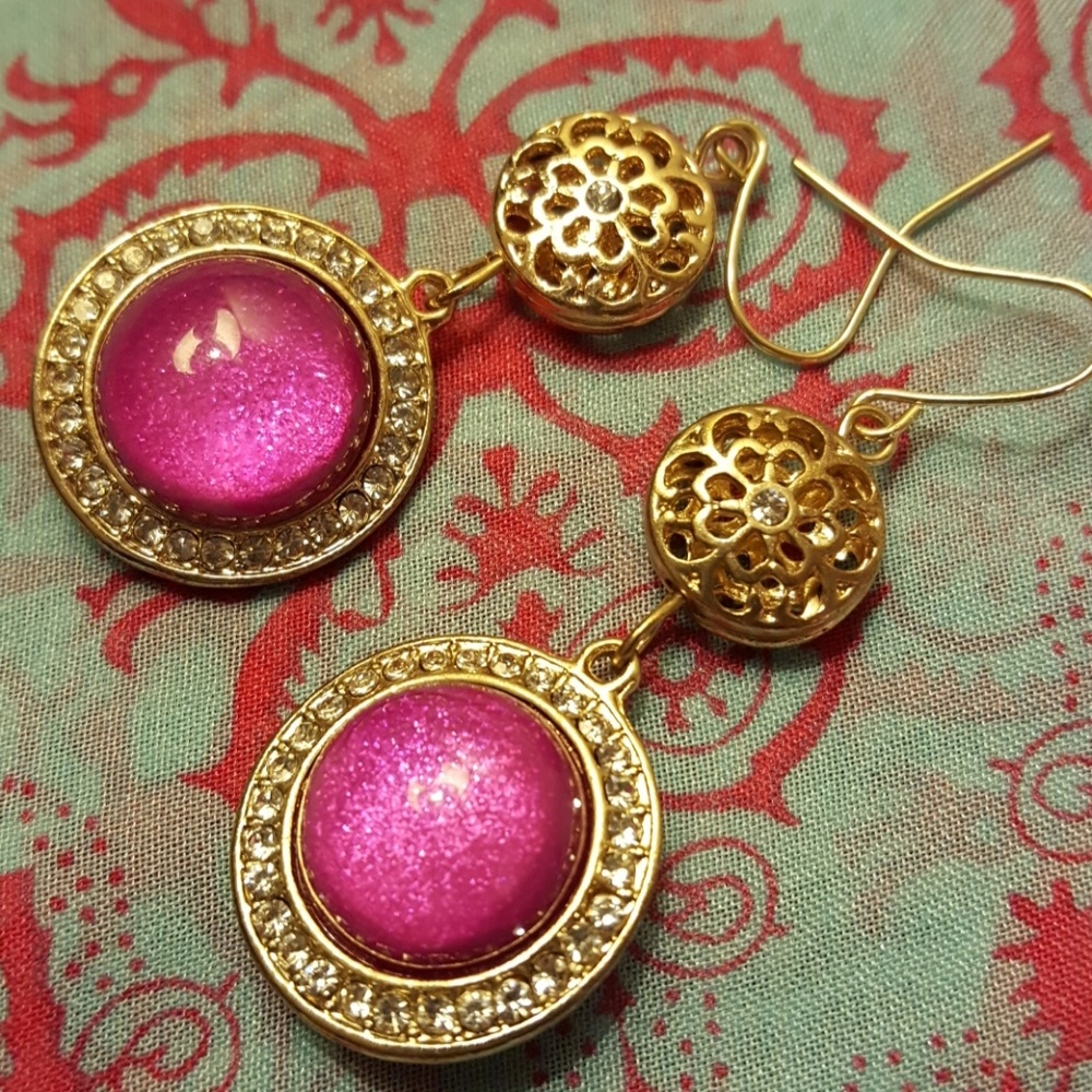 Fuschia Dangle Earrings